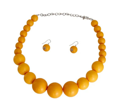 Yellow Graduated Pearl Necklace
