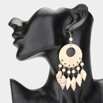 Pearl Shell Dreamcatcher Earrings