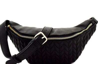 Quilted Fashion Fanny Pack (Chevron)